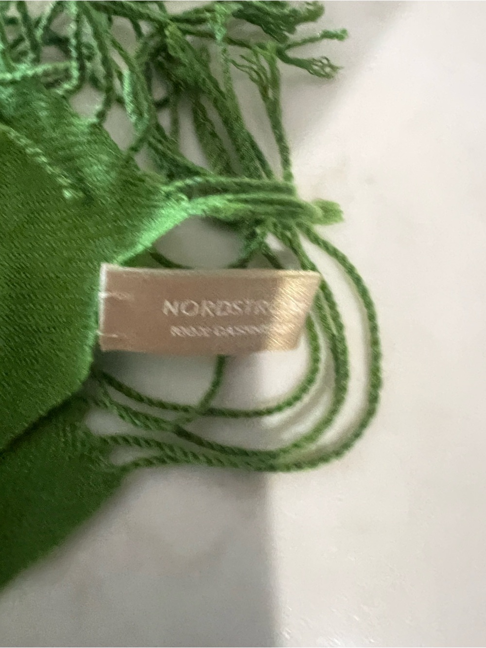 Nordstrom Green Fringe Pashmina Wrap - Picture 2 of 2